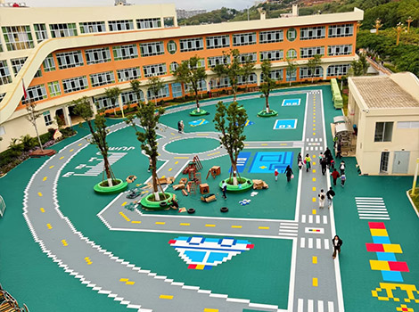 Campus/Community Sports Interlocking Suspended Flooring